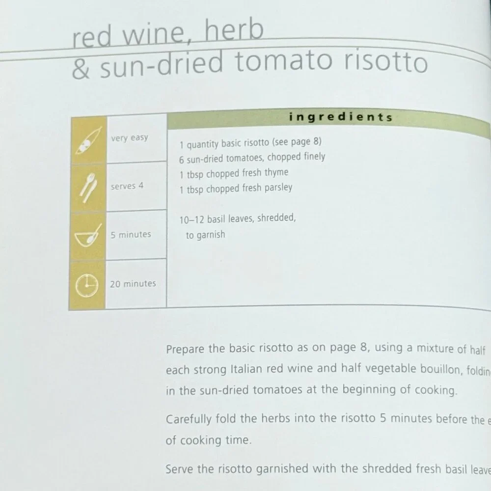 Risotto Cookbook: The Essentials Collection (2002)
